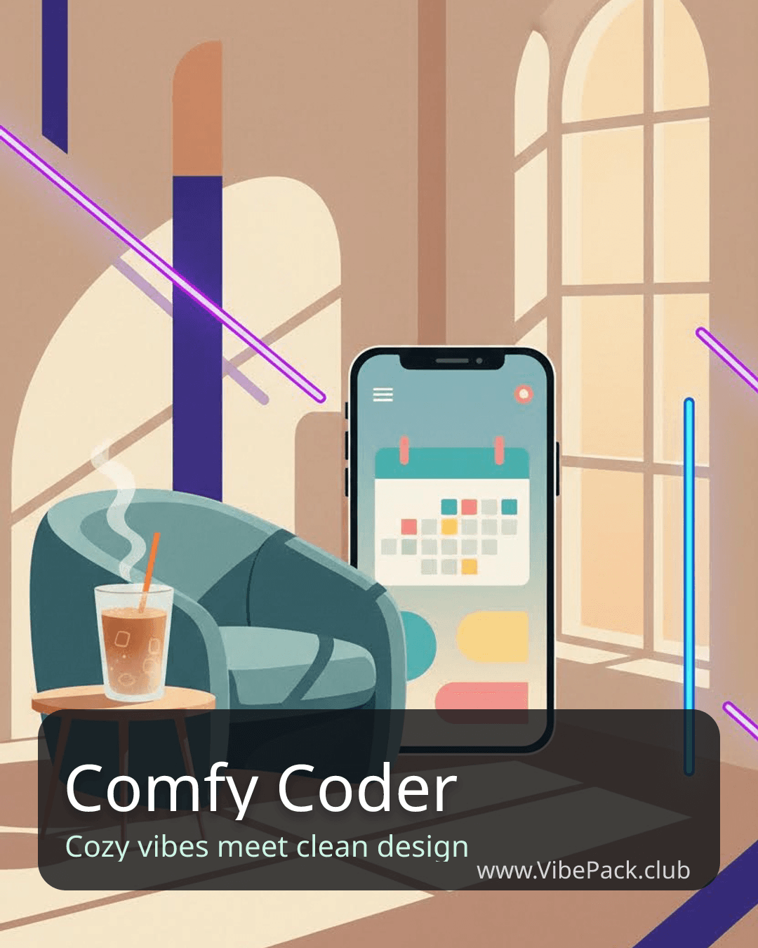 Comfy Coder vibe card
